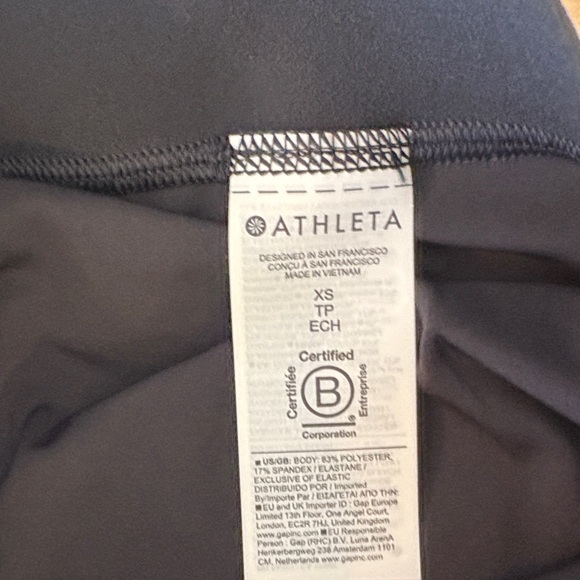 Athleta Women's Black Athletic Skort with Stripe Waistband - Picture 7 of 7